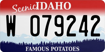 ID license plate W079242