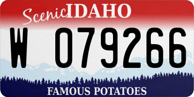 ID license plate W079266