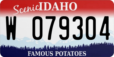 ID license plate W079304