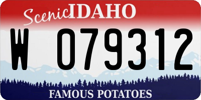ID license plate W079312