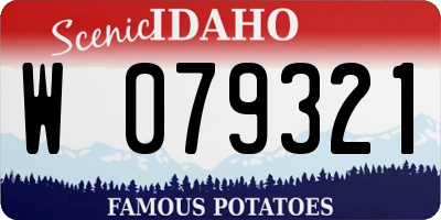 ID license plate W079321