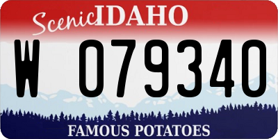 ID license plate W079340