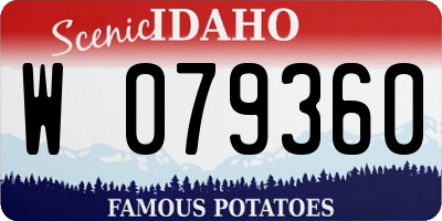 ID license plate W079360