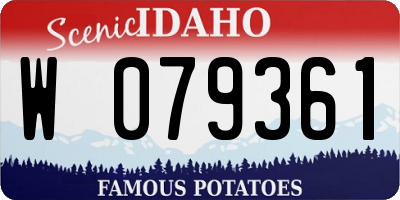 ID license plate W079361