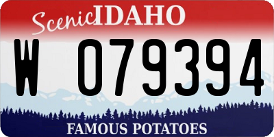 ID license plate W079394