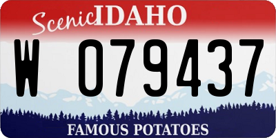 ID license plate W079437