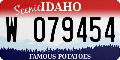 ID license plate W079454
