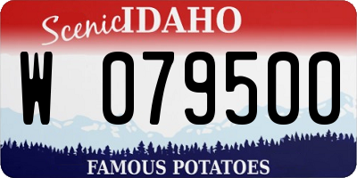 ID license plate W079500