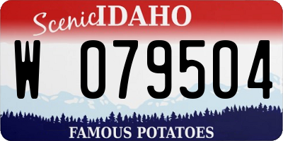 ID license plate W079504