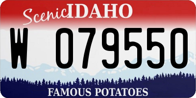 ID license plate W079550