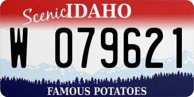 ID license plate W079621