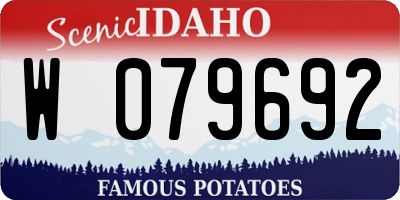 ID license plate W079692