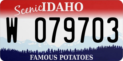 ID license plate W079703