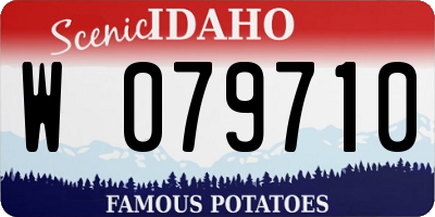 ID license plate W079710