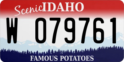 ID license plate W079761