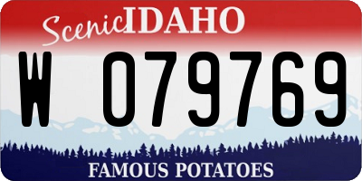 ID license plate W079769