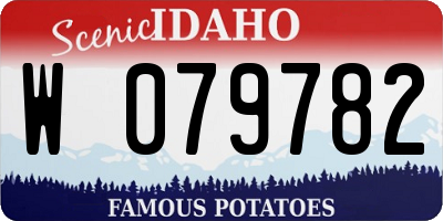 ID license plate W079782