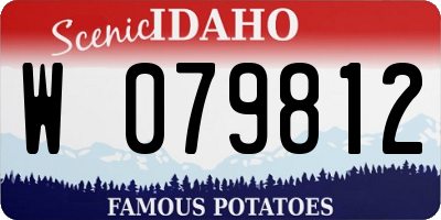 ID license plate W079812