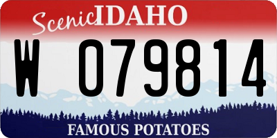 ID license plate W079814