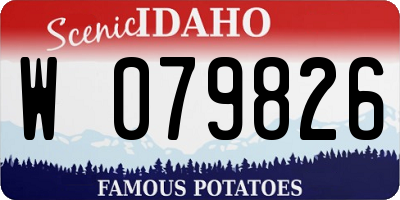 ID license plate W079826