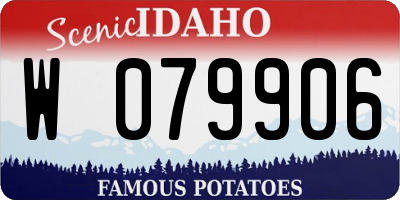 ID license plate W079906