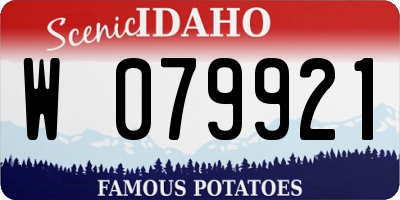 ID license plate W079921