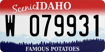 ID license plate W079931