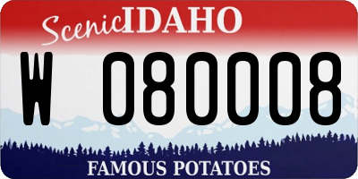 ID license plate W080008