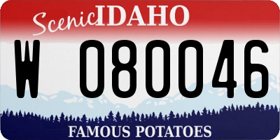 ID license plate W080046