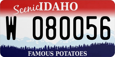 ID license plate W080056