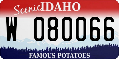 ID license plate W080066
