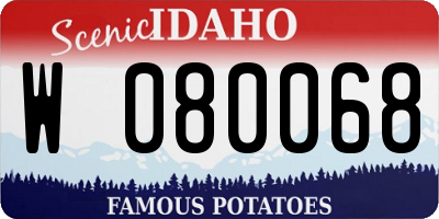 ID license plate W080068