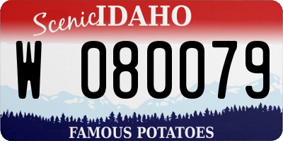 ID license plate W080079