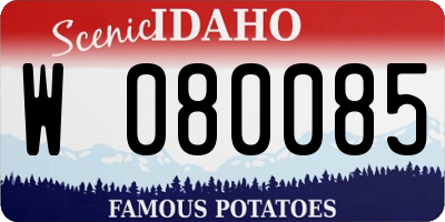 ID license plate W080085