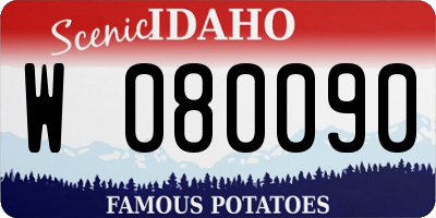 ID license plate W080090