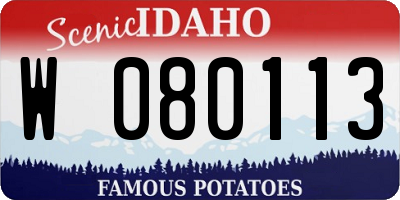 ID license plate W080113