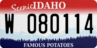 ID license plate W080114