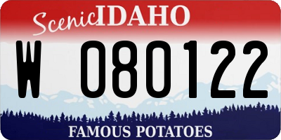 ID license plate W080122
