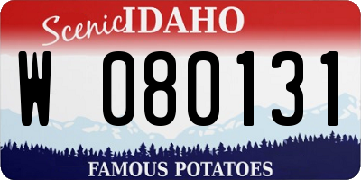 ID license plate W080131