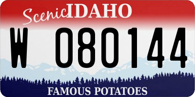 ID license plate W080144