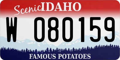 ID license plate W080159