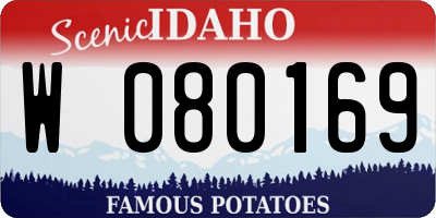 ID license plate W080169