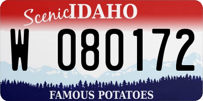 ID license plate W080172
