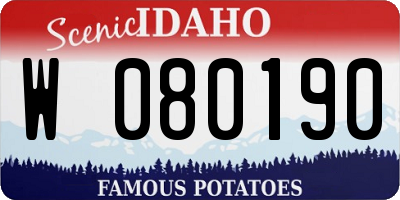 ID license plate W080190