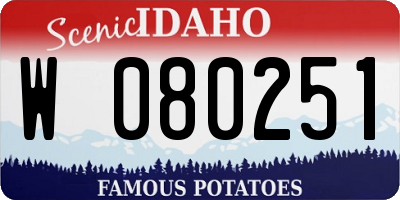 ID license plate W080251