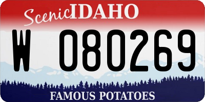 ID license plate W080269