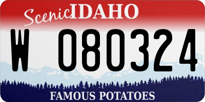 ID license plate W080324