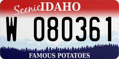 ID license plate W080361