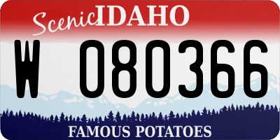 ID license plate W080366