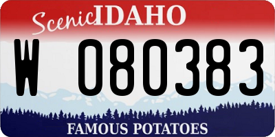 ID license plate W080383